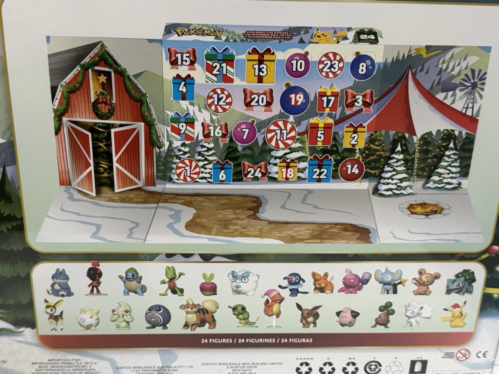 2026 Pokemon Holiday Advent Calendar - 24 Figures Inside! - Sealed