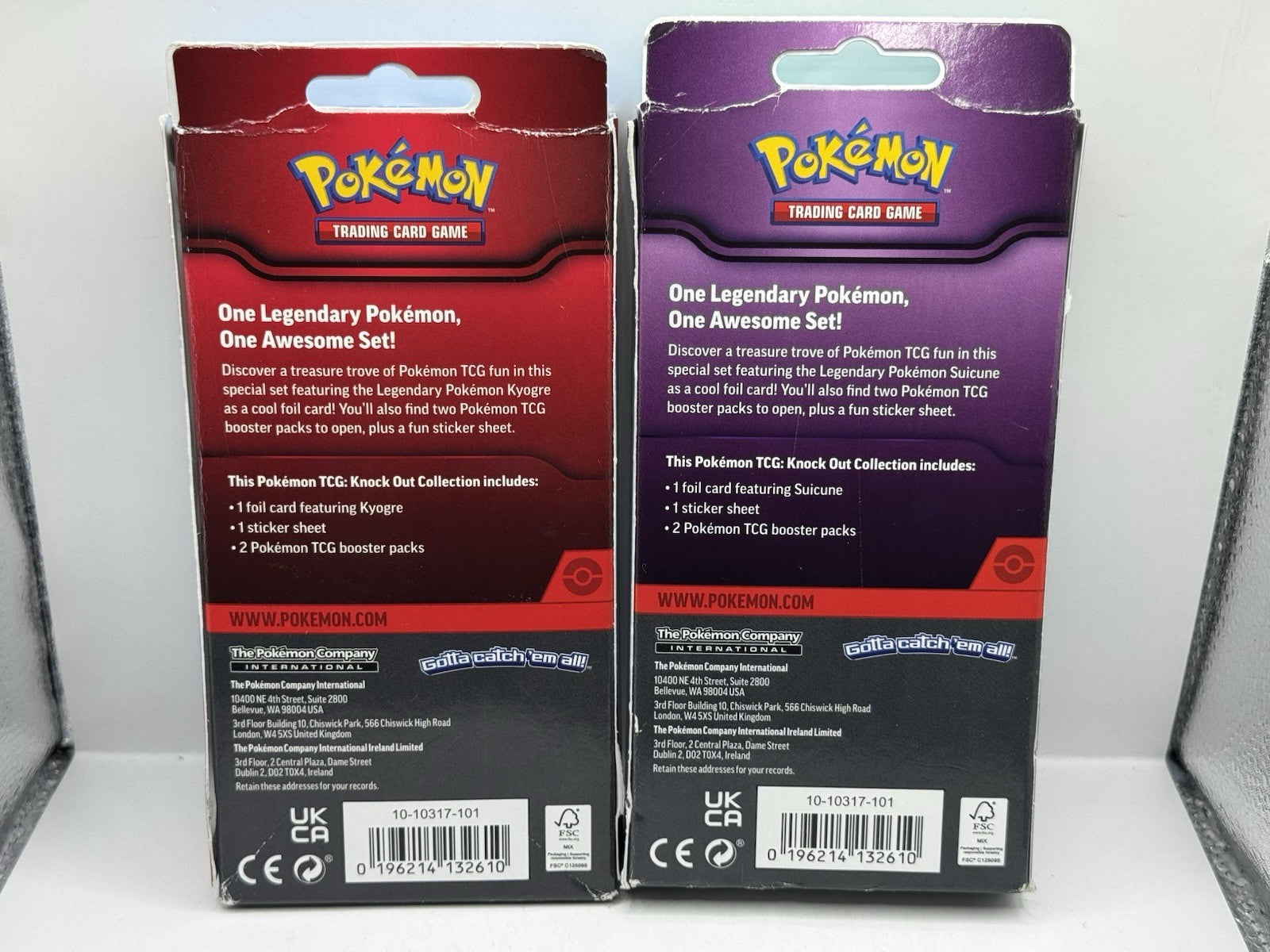 2026 Pokemon Knock Out Collection 2 Boxes - Suicune & Kyogre