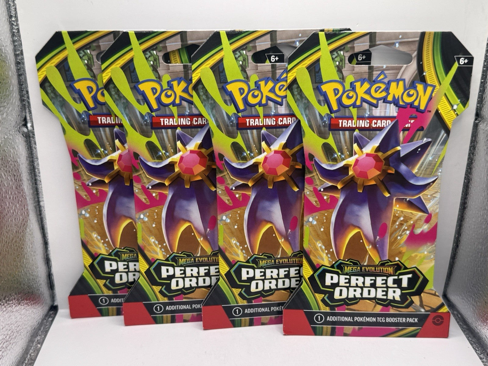 2026 Pokemon Mega Evolution Perfect Order Sleeved Booster Packs - Lot of 4