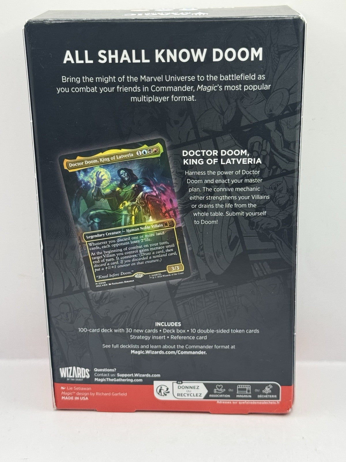 2026 Magic The Gathering Marvel Super Heroes Doom Prevails Commander Deck
