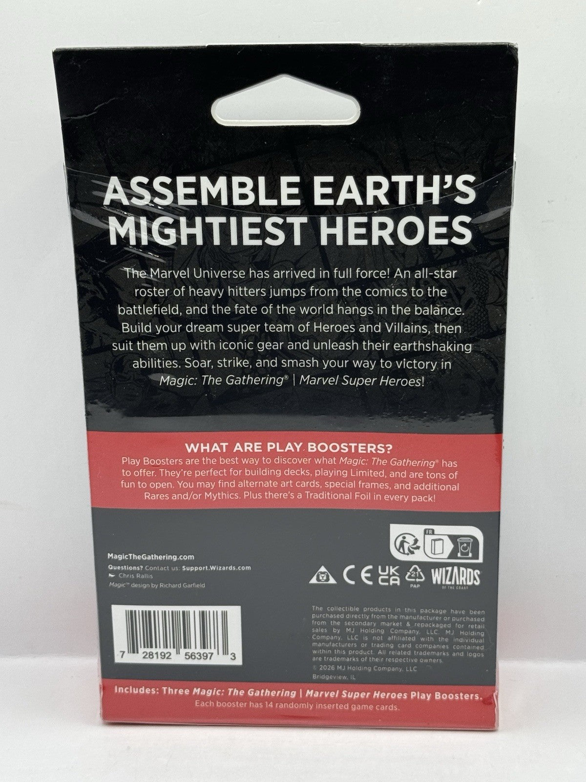 2026 Magic The Gathering Marvel Super Heroes Play Pack - 3 Play Boosters Box