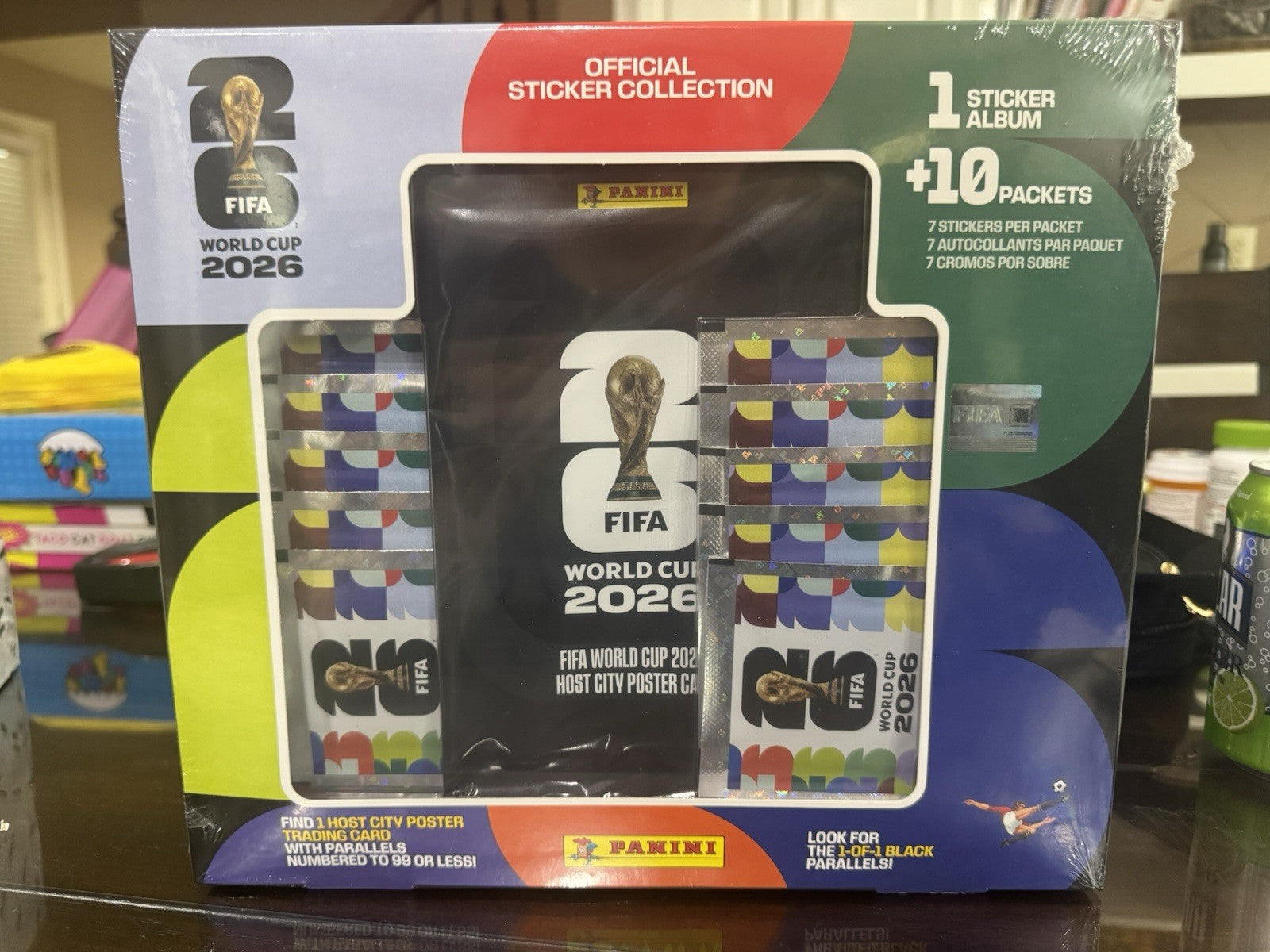 2026 Panini FIFA World Cup Official Sticker Collection Box (1 Album, 10 Packets)