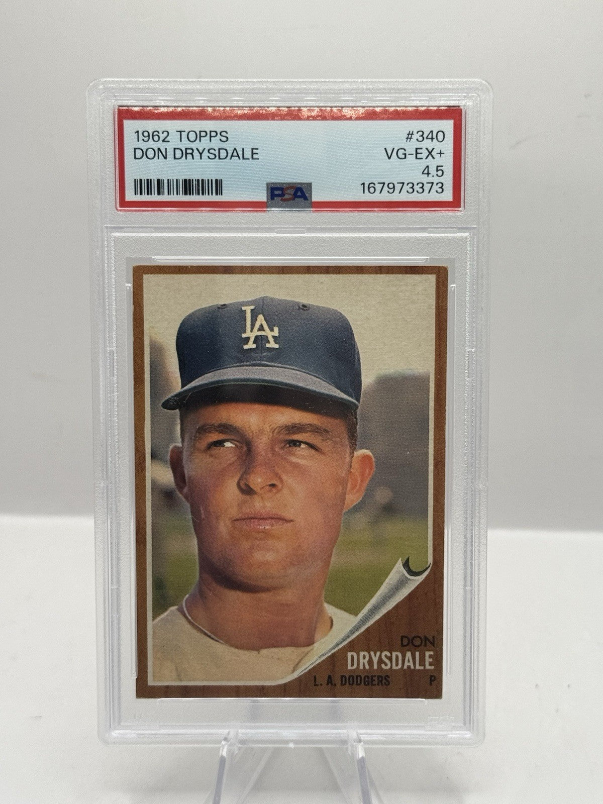 Don Drysdale PSA 4.5 1962 Topps #340 Los Angeles Dodgers
