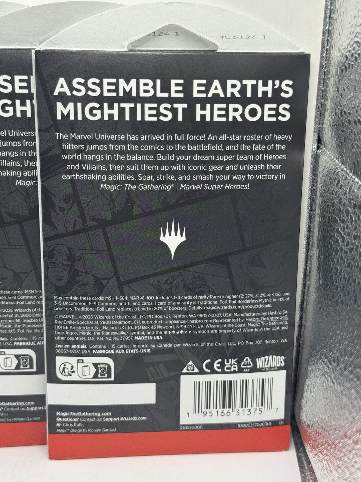2026 Magic the Gathering Marvel Super Heroes Sleeved Play Booster Packs Lot of 5