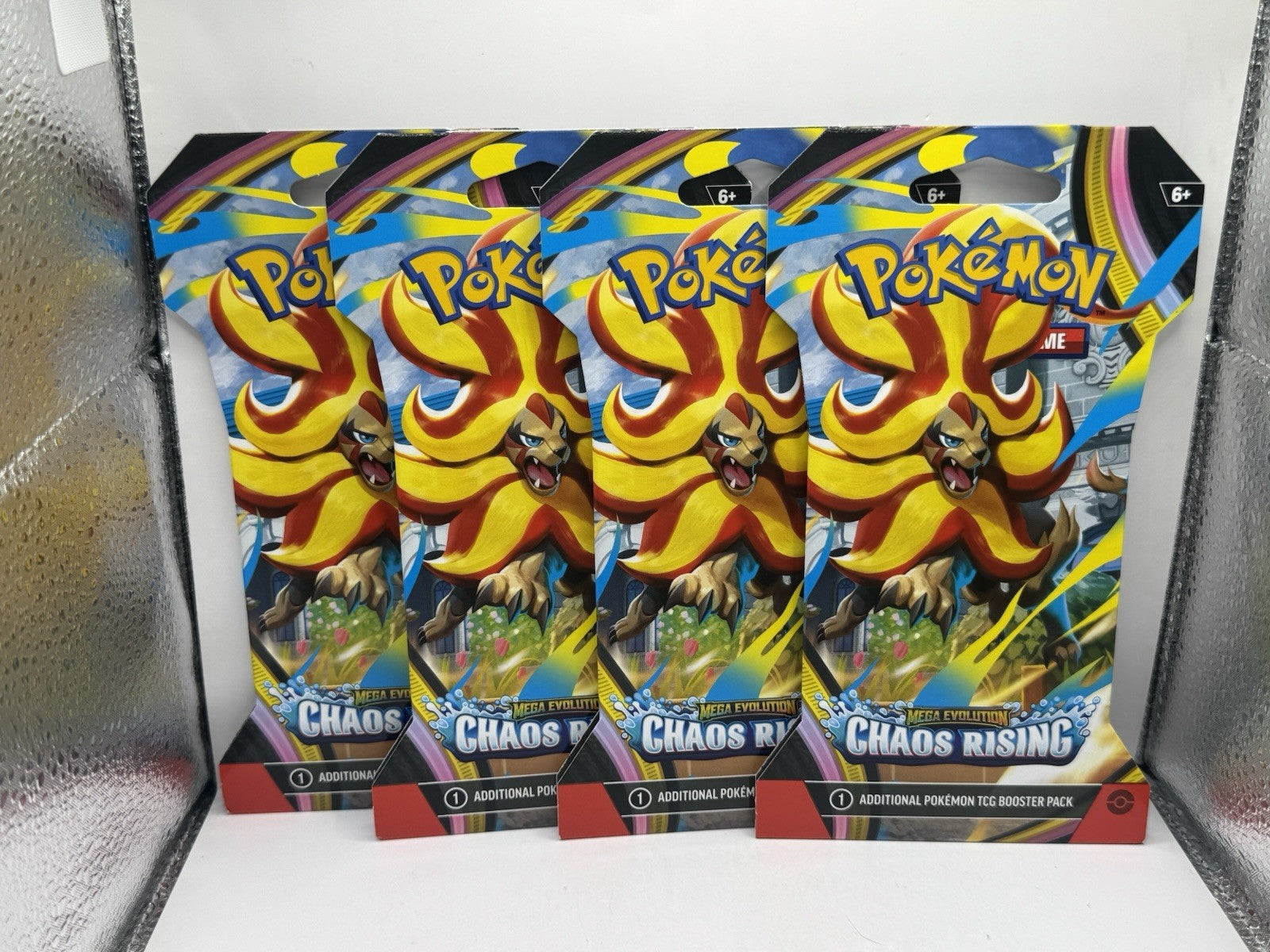 2026 Pokemon Mega Evolution Chaos Rising Sleeved Booster Packs - Lot of 4