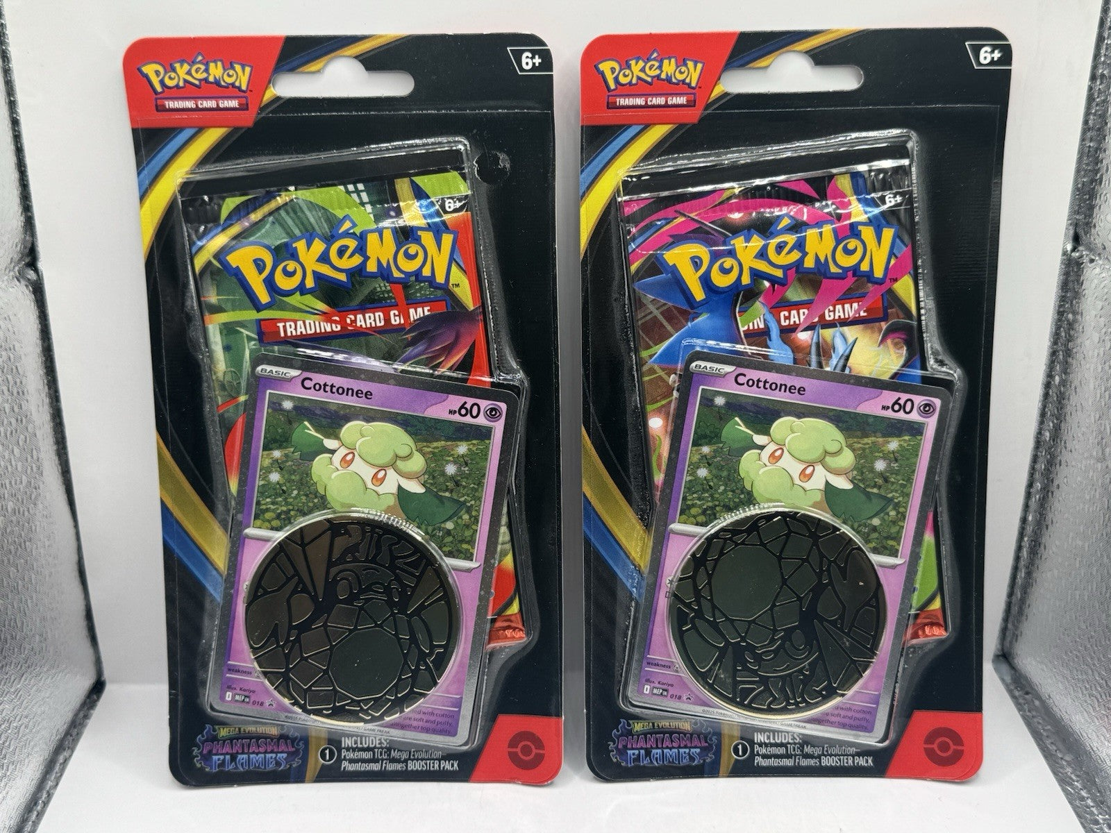 2025 Pokemon MEG Phantasmal Flames Sleeved Booster Packs - Cottonee - Lot of 2