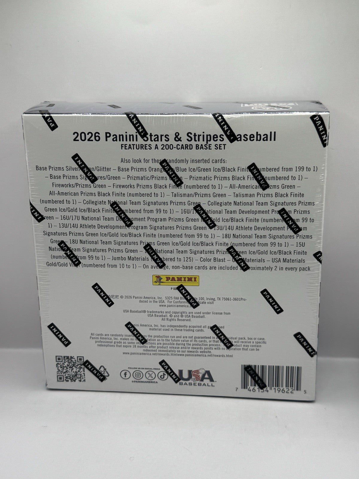 2026 Panini Prizm USA Baseball Stars & Stripes Mega Box - Factory Sealed