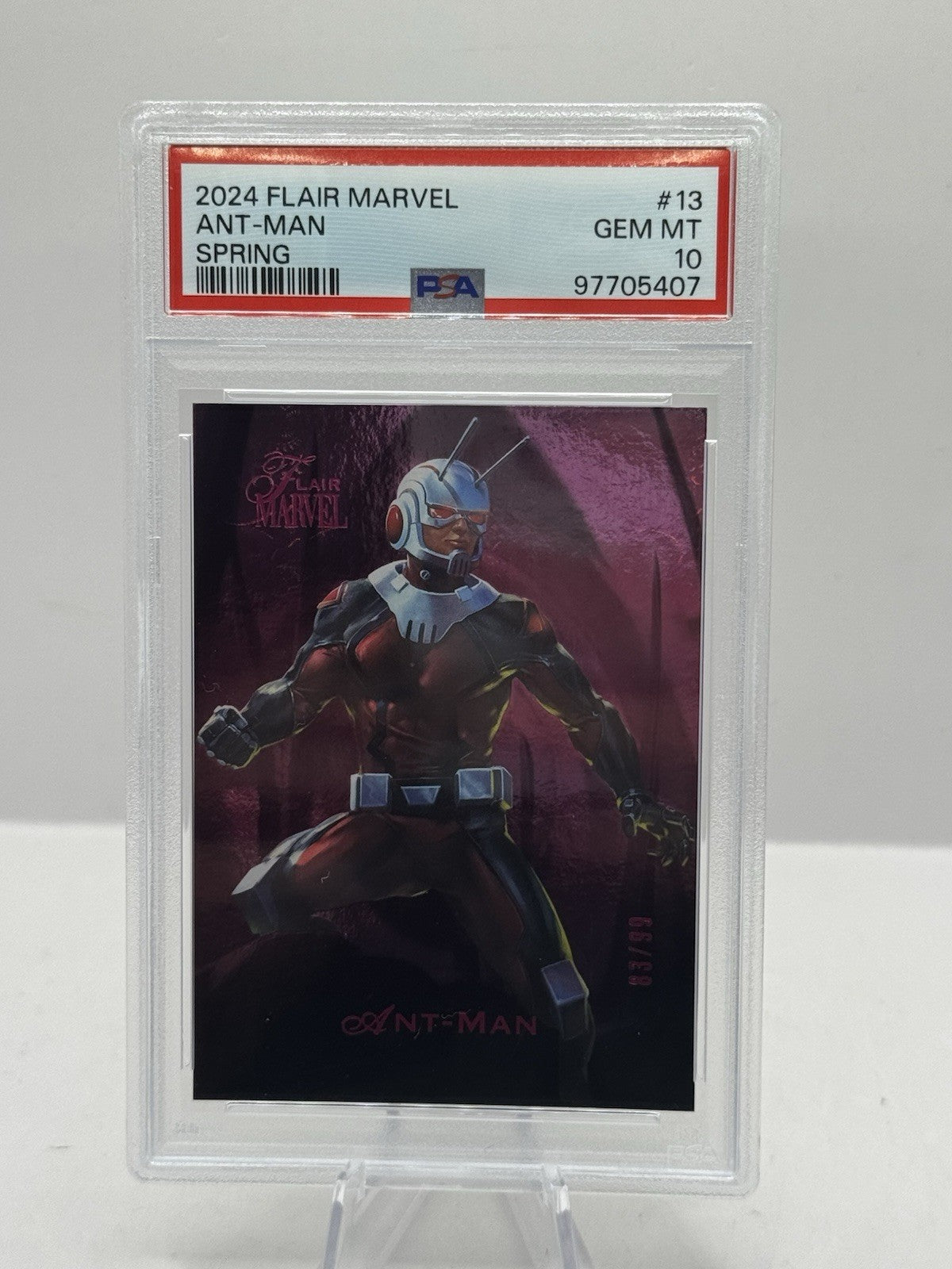 2024 Fleer Flair Marvel Spring 83/99 #13 Ant-Man PSA 10