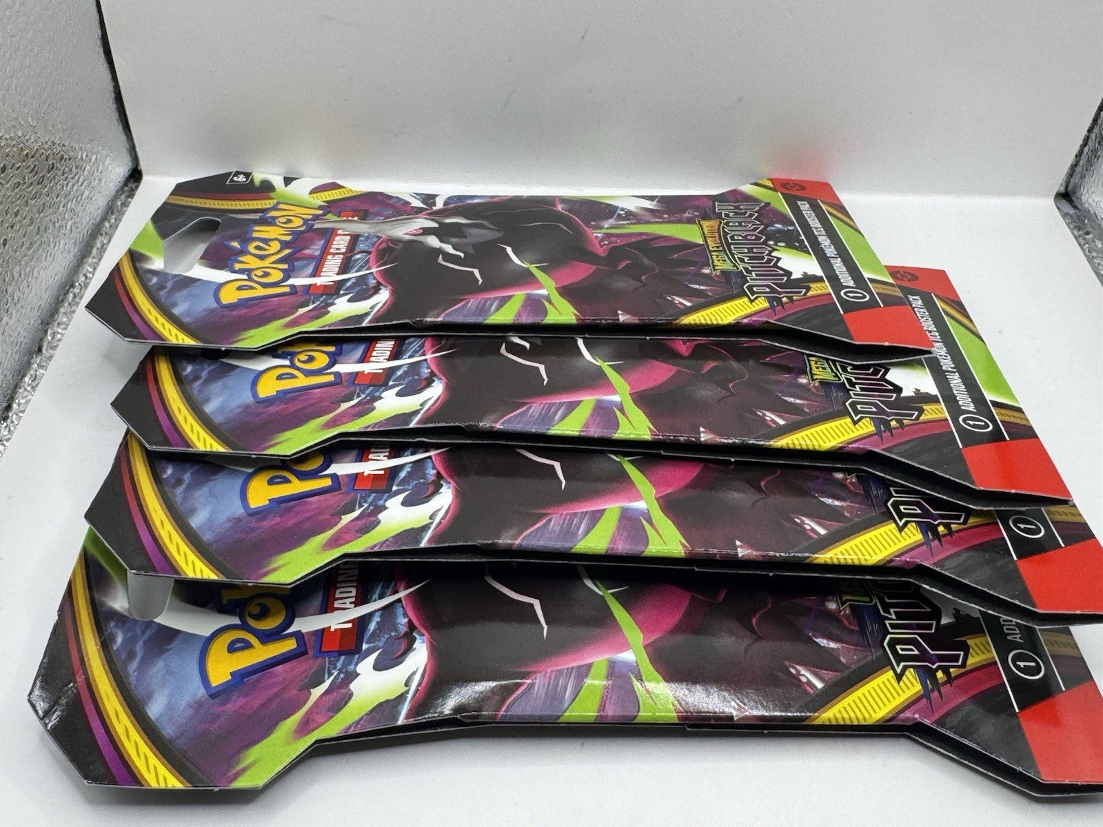 2026 Pokemon Mega Evolution Pitch Black Sleeved Booster Packs - Lot of 4