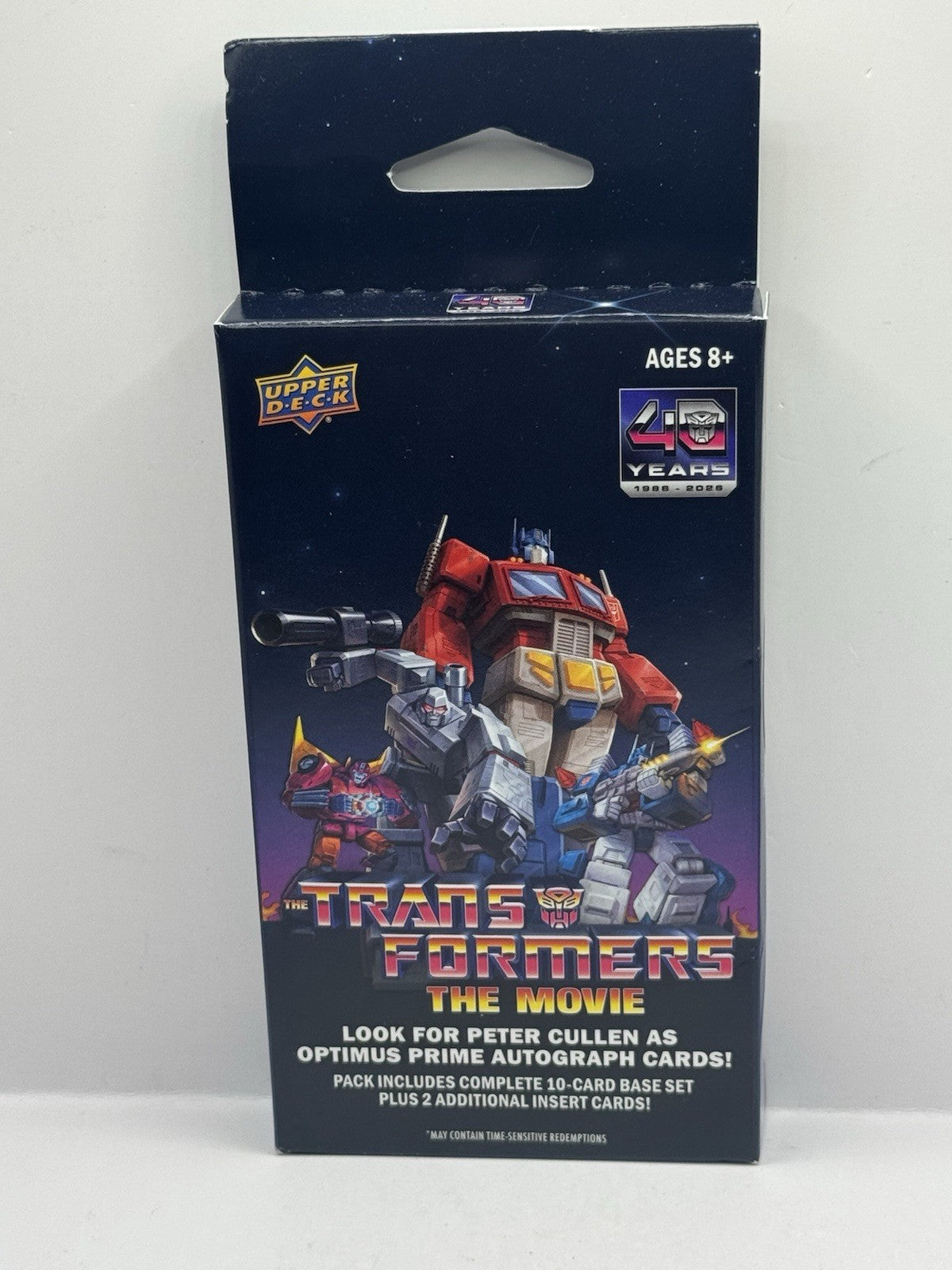 2026 Upper Deck Transformers The Movie Hanger Box - Look for Peter Cullen Auto