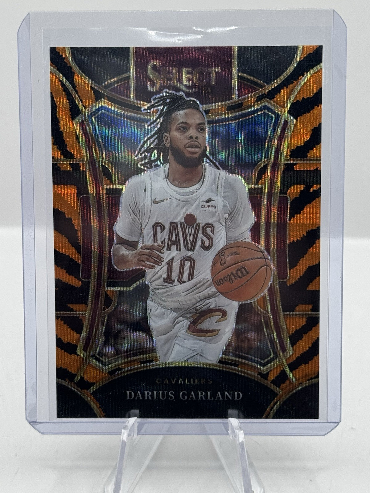 Darius Garland Tiger Stripe Prizm 2023-24 Panini Select #351 Cleveland Cavaliers